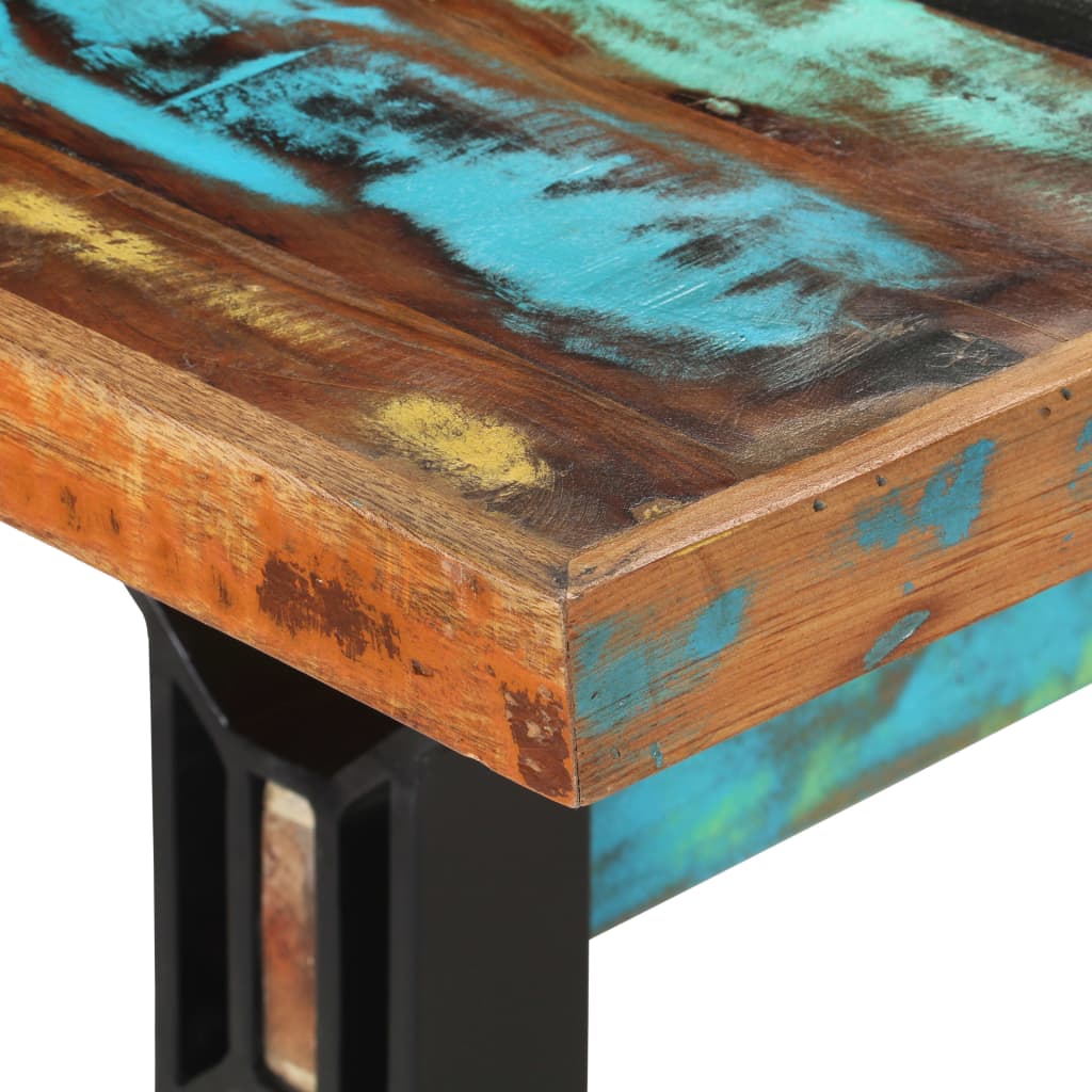 Mesa De Comedor De Madera Maciza Reciclada 180x90x76 Cm_3