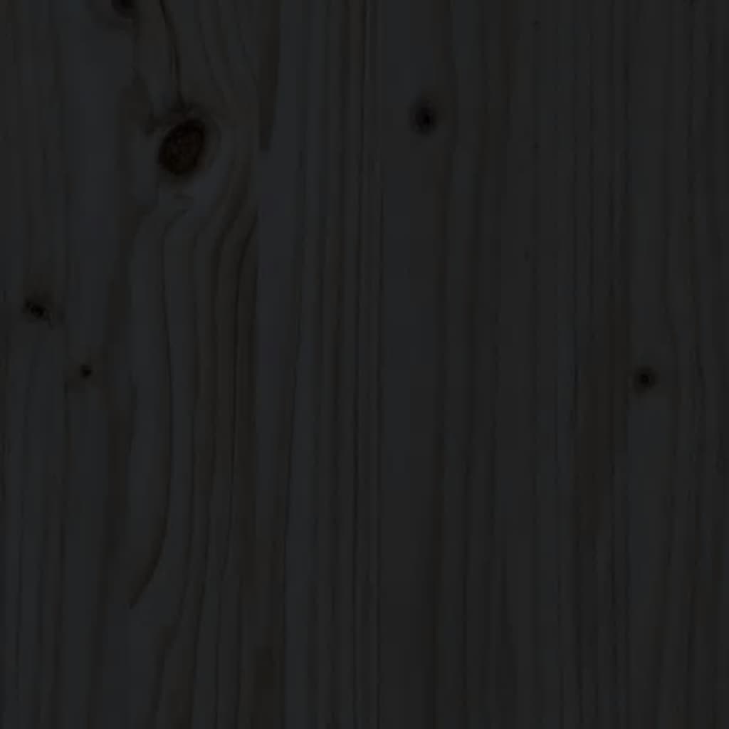 Estructura De Cama Para Niños Madera De Pino Negro 90x200 Cm / Vetonek_3