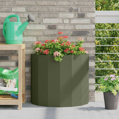 Jardinera Verde Oliva 60 X 30 X 50 Cm Acero_1