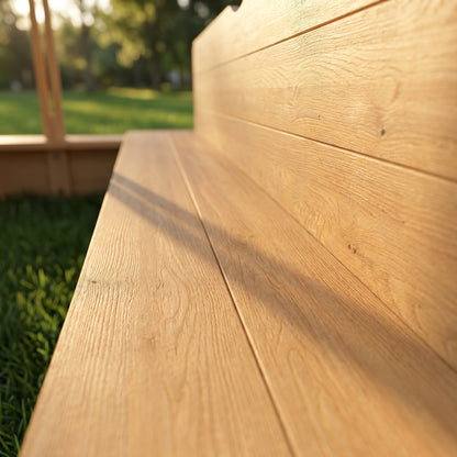 Arenero Para Niños Outsunny Madera De Abeto, Poliéster Madera Natural 106x106x121 Cm_4