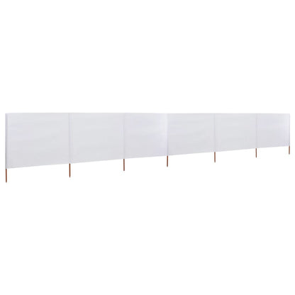 Vidaxl Paravientos De Playa De 6 Paneles De Tela 800x80 Cm Blanco_0