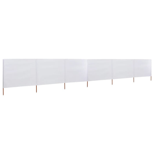 Vidaxl Paravientos De Playa De 6 Paneles De Tela 800x80 Cm Blanco_0