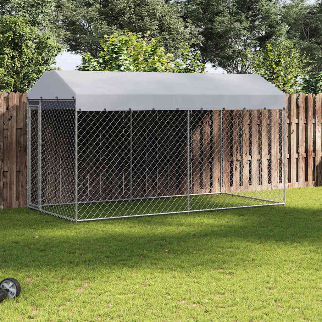 Perrera De Exterior Con Toldo 382x192x225 Cm_1
