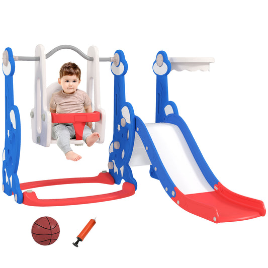 Aiyaplay Tobogán Infantil 4 En 1 Con Columpio Y Tobogán Para Interior Multicolor_0