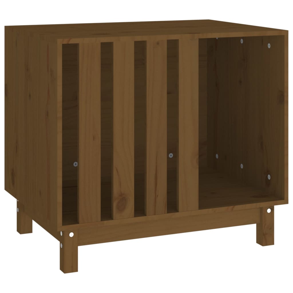 Cama Para Perros Madera Maciza Pino Marrón Miel 70x50x62 Cm / Vetonek_2