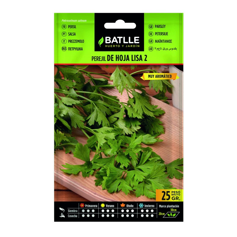 Semillas de Perejil Común de hoja lisa 2 25 g Batlle