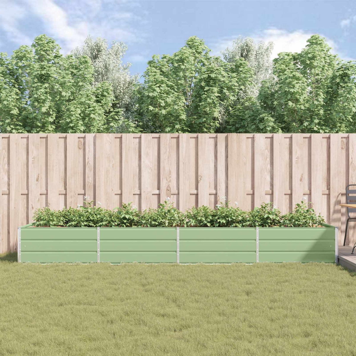 Jardinera Verde Pastel 385 X 100 X 45 Cm Acero Galvanizado_3