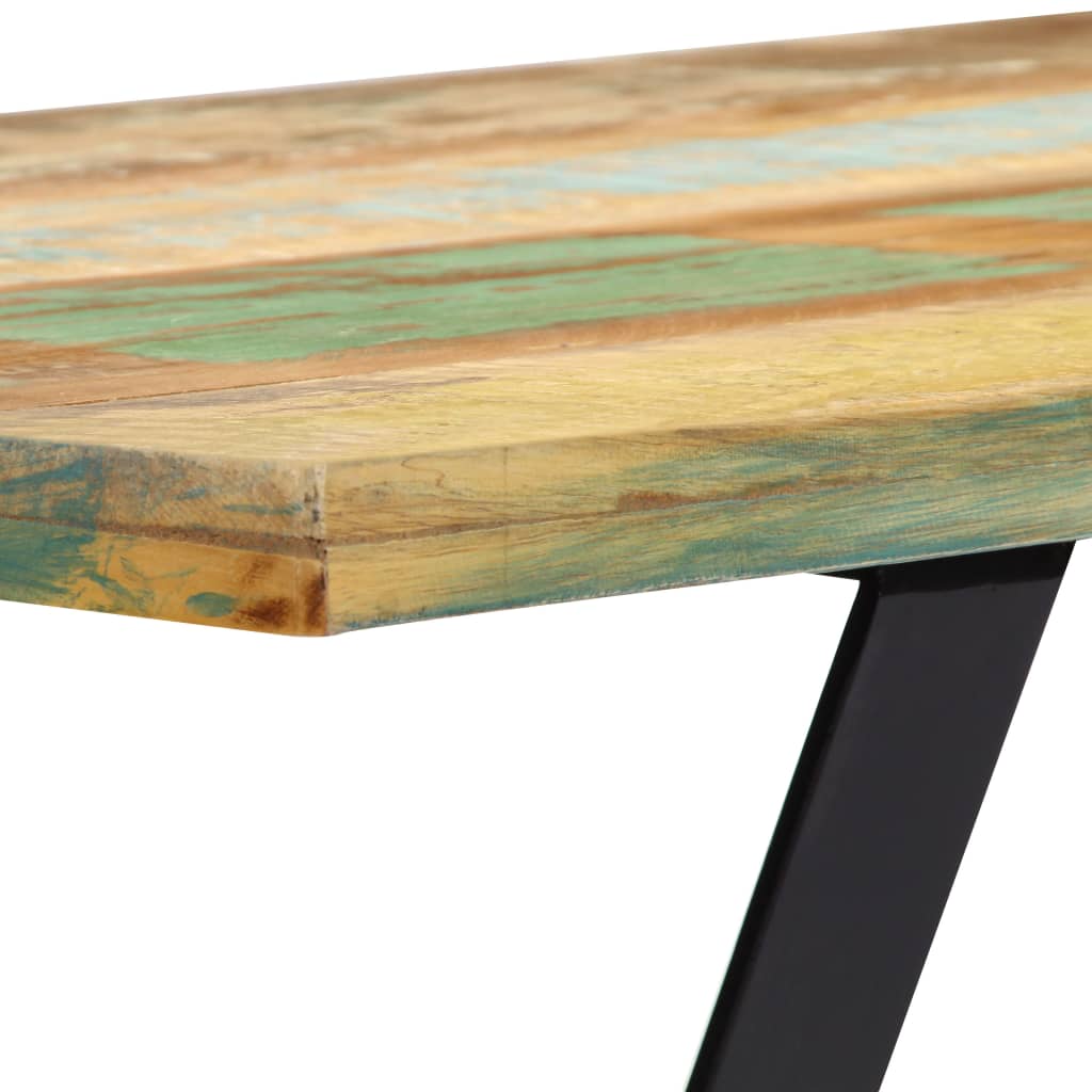 Mesa De Comedor Madera Maciza Reciclada 120x60x76 Cm_4