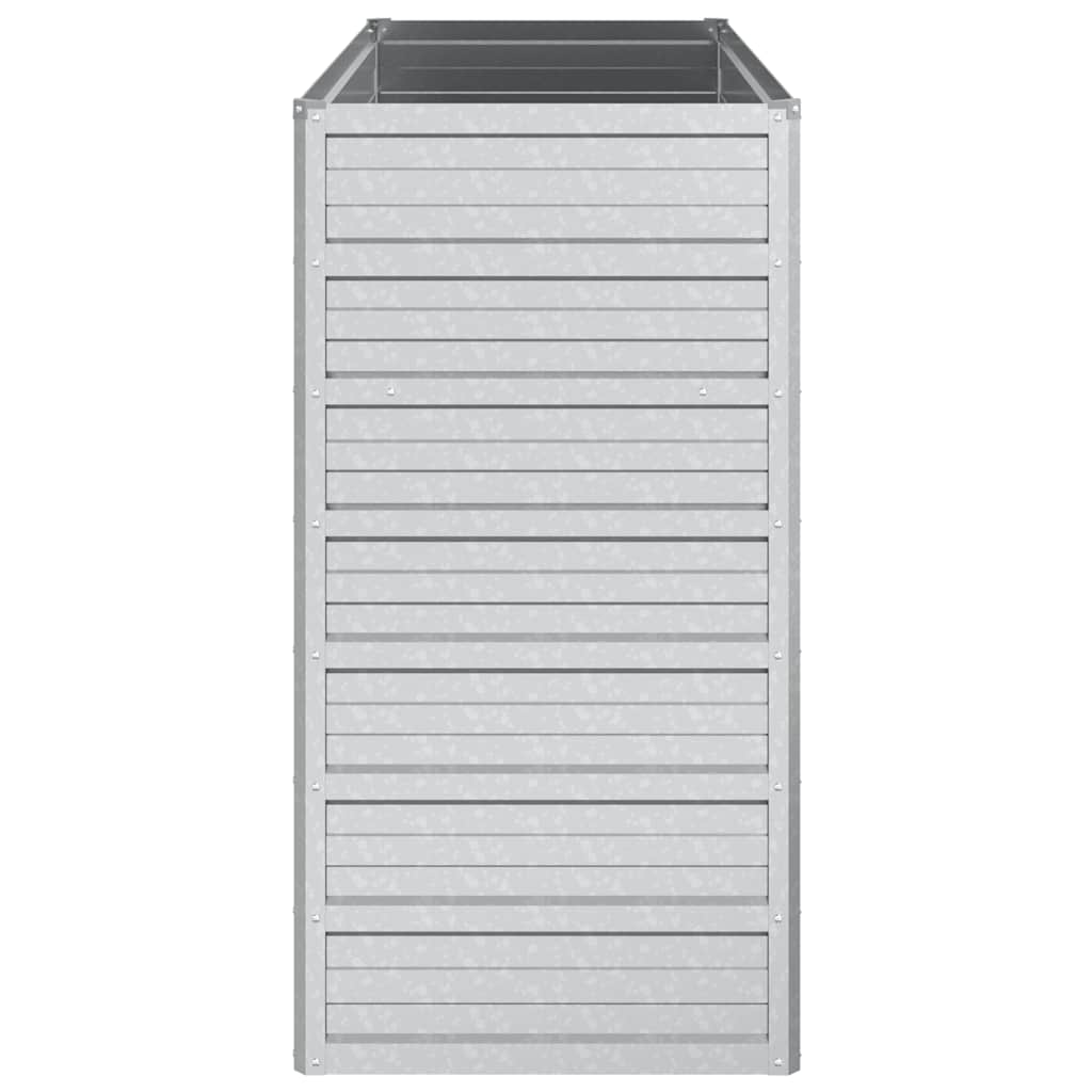 Arriate De Acero Galvanizado Plateado 100x40x77 Cm_4