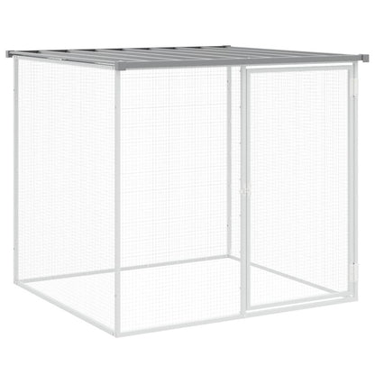 Vidaxl Gallinero Con Techo Acero Galvanizado Gris Claro 803x98x90 Cm_5