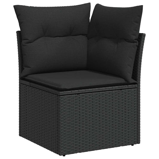 Set De Sofás De Jardín Con Cojines 9 Pzas Ratán Sintético Negro / Vetonek_4