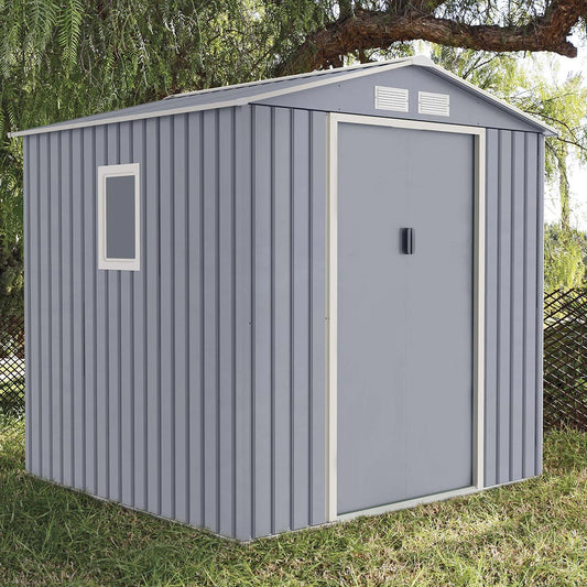 Caseta Metálica High Door Menorca Gris - Amplía Tu Espacio 2,14x2,045x1,94 M / Multicolor_0