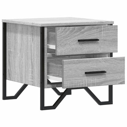 Mesita De Noche Madera De Ingeniería Gris Sonoma 40x41x40 Cm_4
