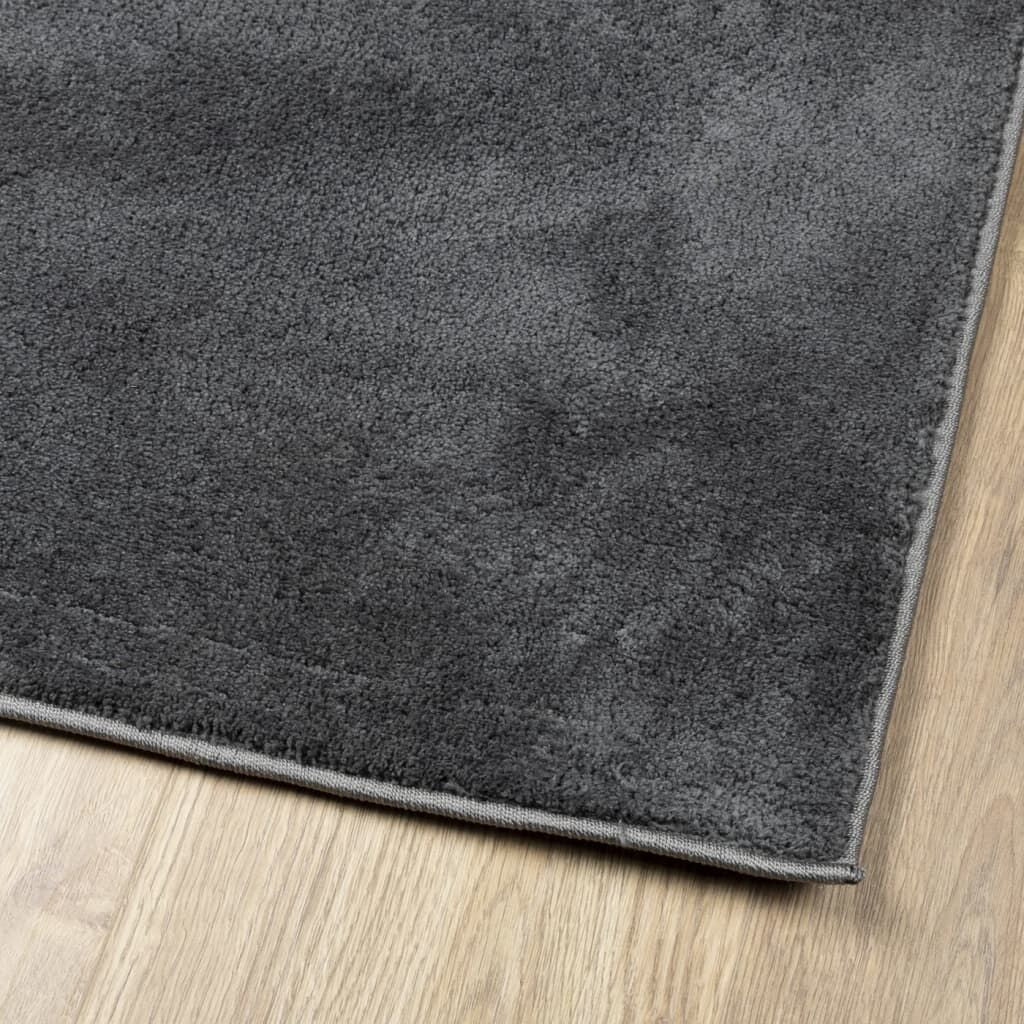 Vidaxl Alfombra De Pelo Corto Oviedo Gris Antracita 60x110 Cm_3