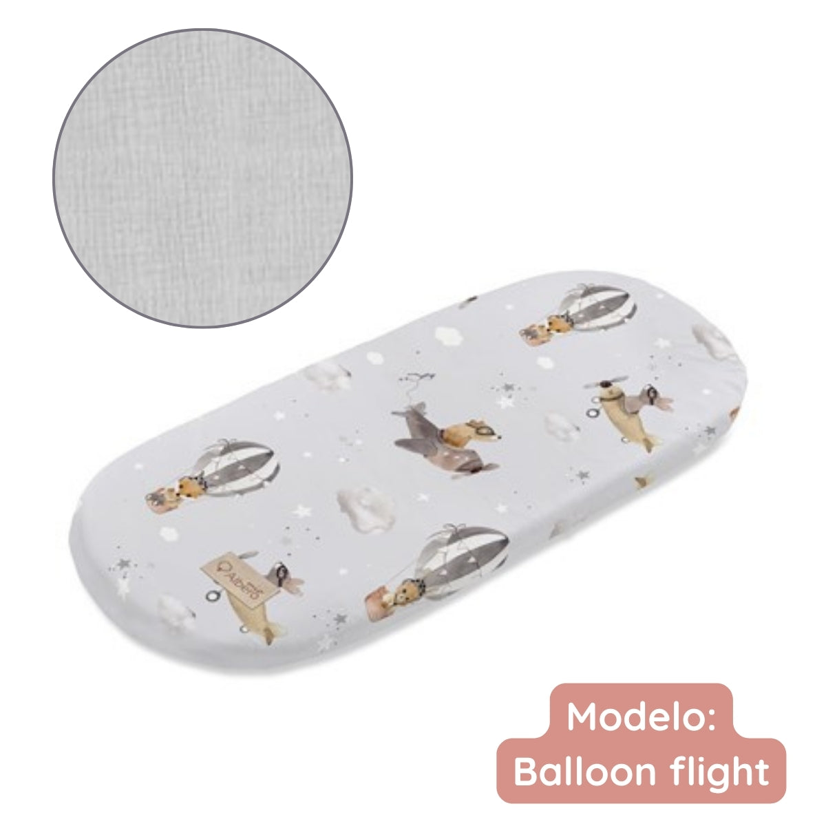 Pack 2 Bajeras Capazo Algodón Satinado Y Muselina Balloon Flight