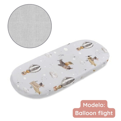 Pack 2 Bajeras Capazo Algodón Satinado Y Muselina Balloon Flight