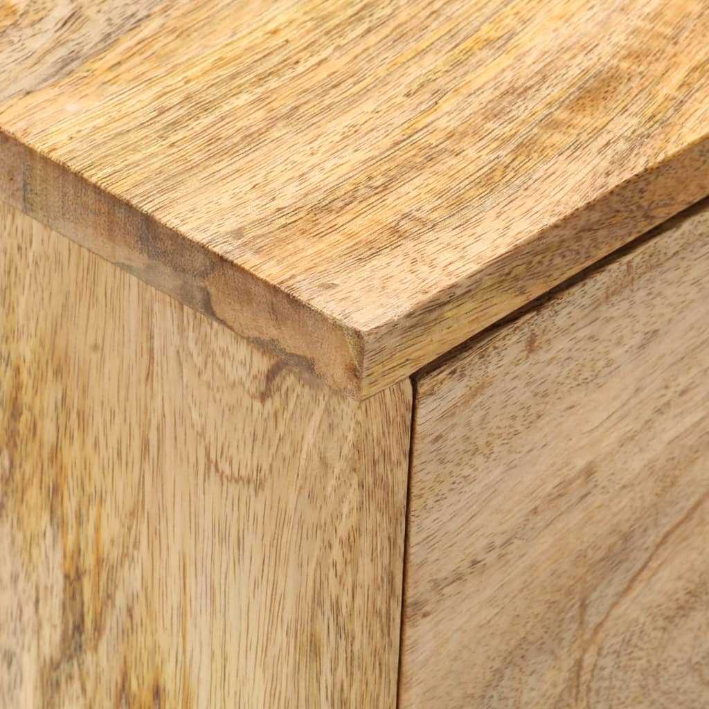 Mesita De Noche De Madera Maciza De Mango 40x35x55 Cm_3
