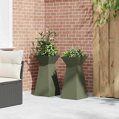 Maceta Pilar 2 Pcs Oliva 35 X 35 X 73 Cm_3