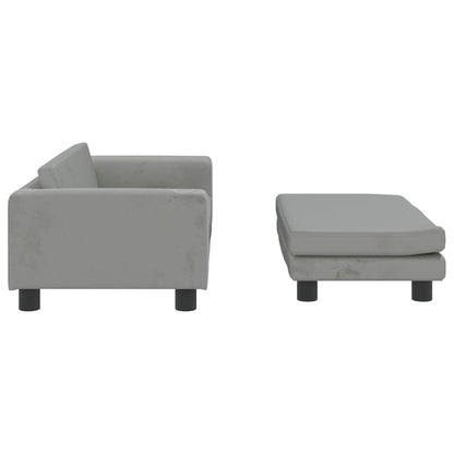 Cama De Perros Con Extensión Terciopelo Gris Claro 100x50x30 Cm / Vetonek_4
