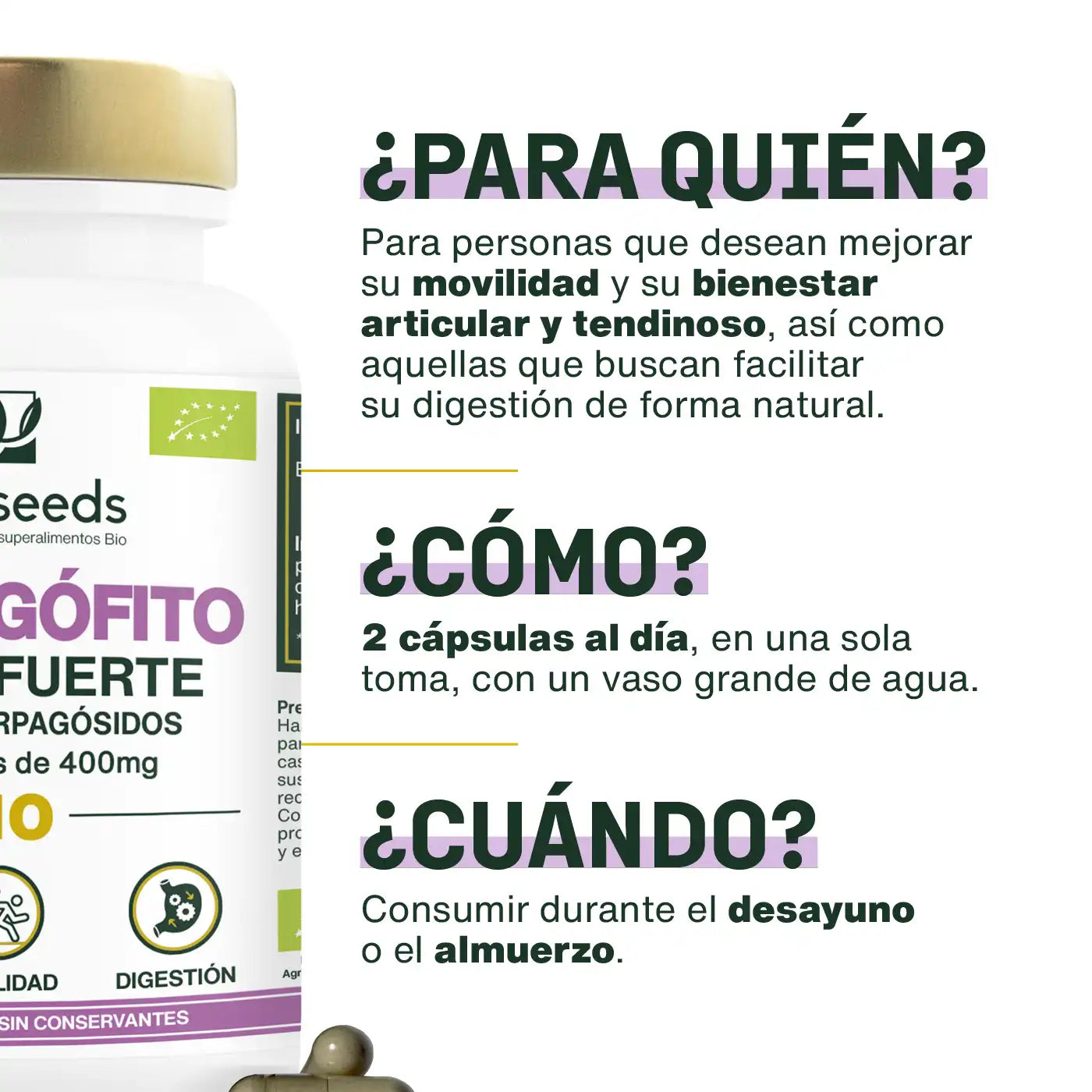 Harpagofito Bio, Extra Fuerte | 60 Cápsulas_1