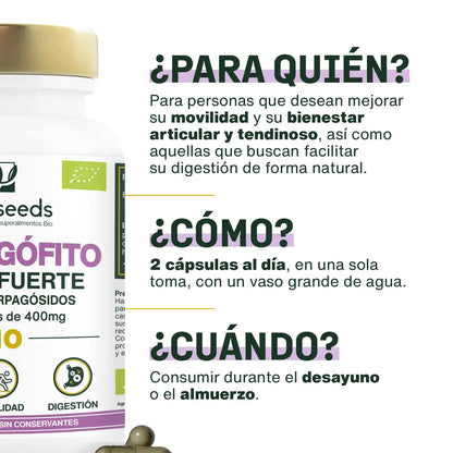 Harpagofito Bio, Extra Fuerte | 60 Cápsulas_1