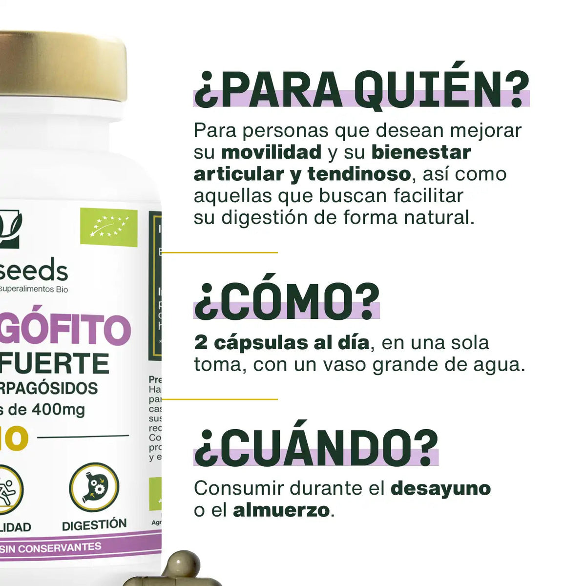 Harpagofito Bio, Extra Fuerte | 60 Cápsulas_1