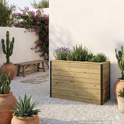 Jardinera De Madera Con Autorriego 110x40x80 Cm Nidum Hortalia_1