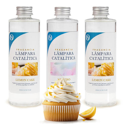 Pack 3x Fragancias Lámpara Catalítica 200ml: 2 Aroma Lemon Cake + Limpiador Neutro. Disfruta De Tu Aroma Favorito_0