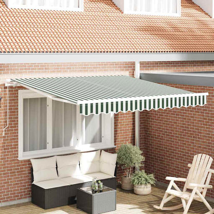 Toldo Retráctil Verde Y Blanco 300 X 250 X 165 Cm_1
