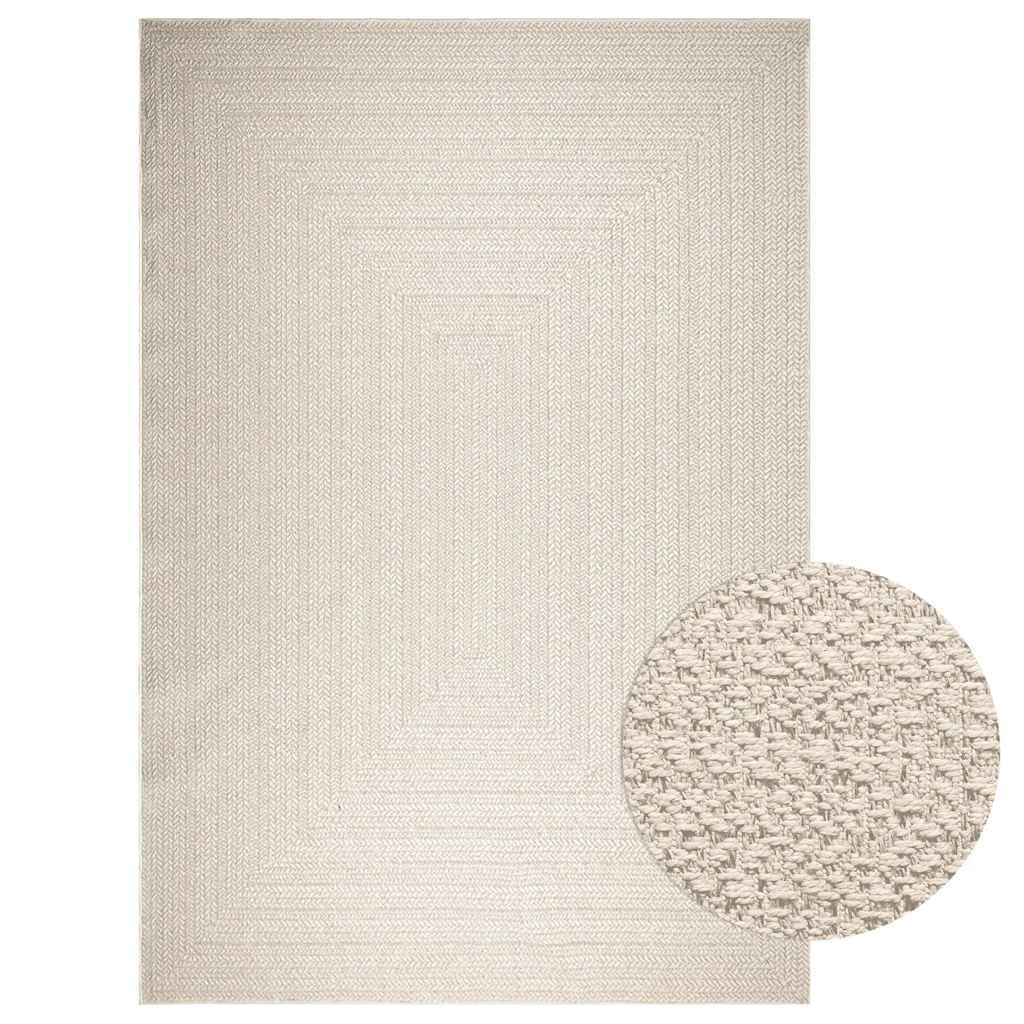 Vidaxl Alfombra Zizur Apariencia Yute Interior Exterior Crema_0