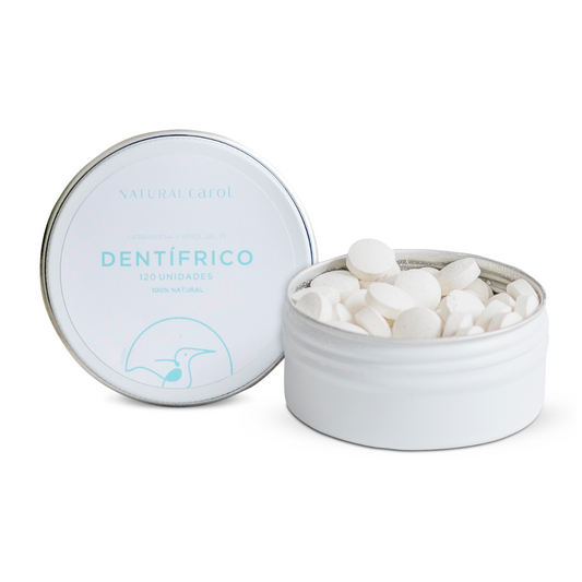 Comprimidos dentífricos Natural carol 120 unidades