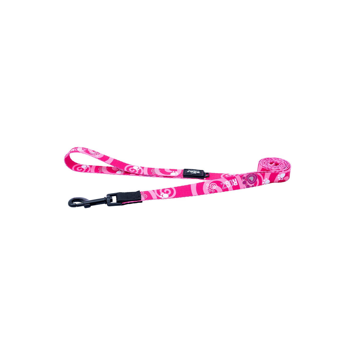 Correa Para Perro, Modelo Fusion De Rogz, Estampado Huellas Rosas. Talla S (8-14kg)_2