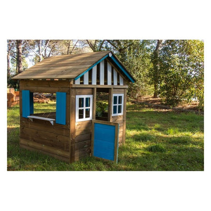 Casita De Madera Masgames Lollipop Xl Azul Sin Suelo De Madera.