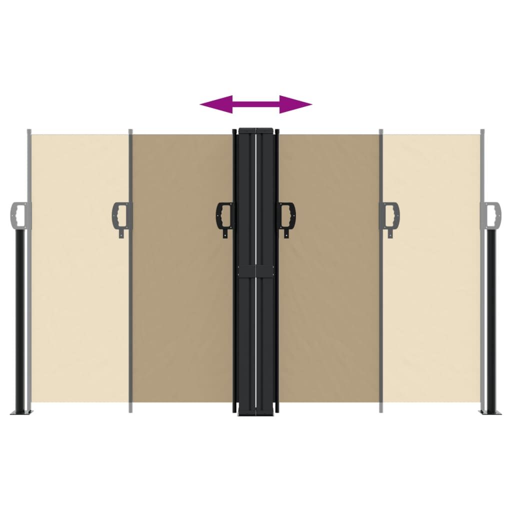 Vidaxl Toldo Lateral Retráctil Beige 140x1000 Cm_4
