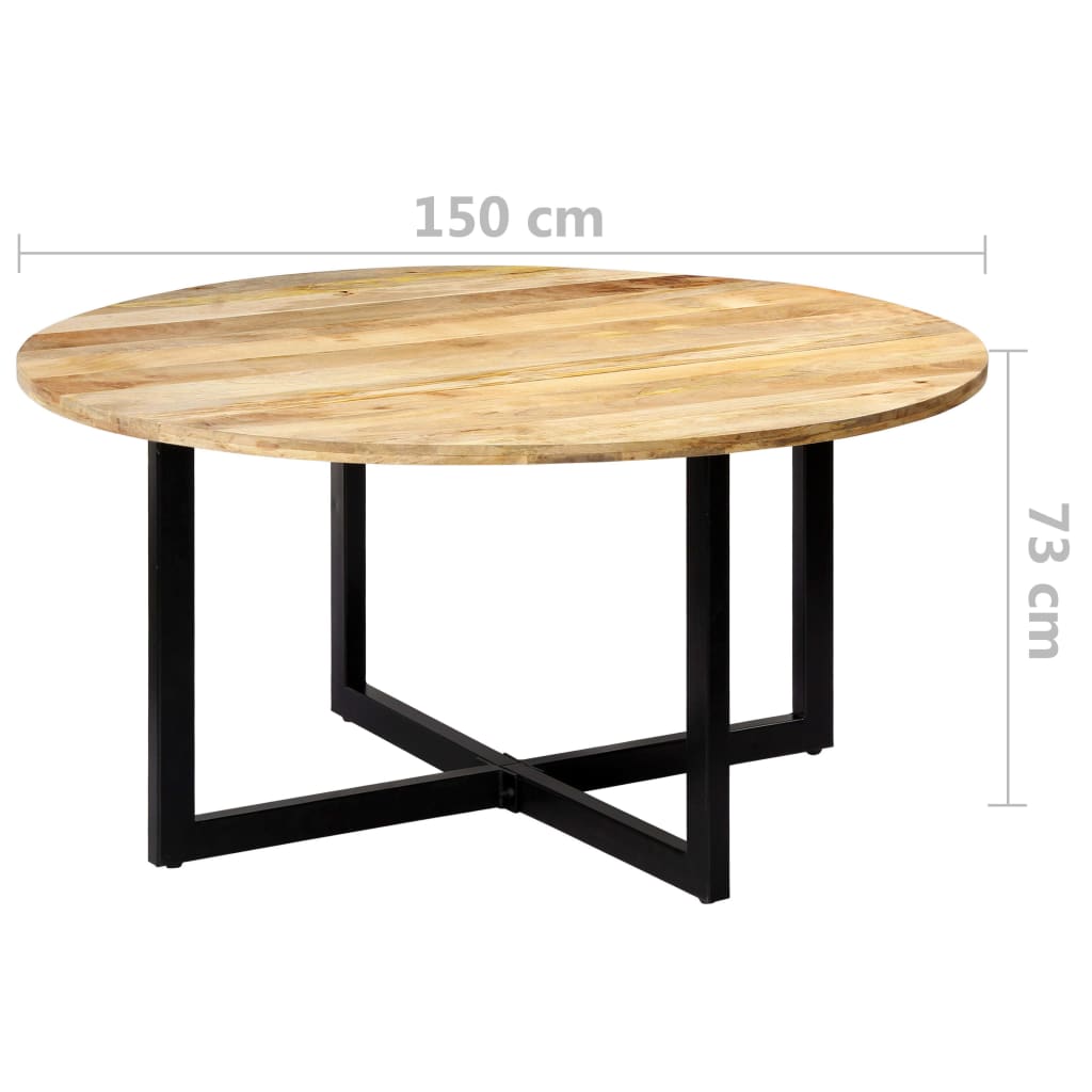 Mesa De Comedor De Madera Maciza De Mango 150x73 Cm_4