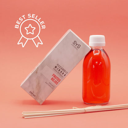 Recambio Mikado Frutos Rojos Mármol SYS Aromas 200 ml | Con Palos | Aroma Afrutado y Dulce | Estimulante_4