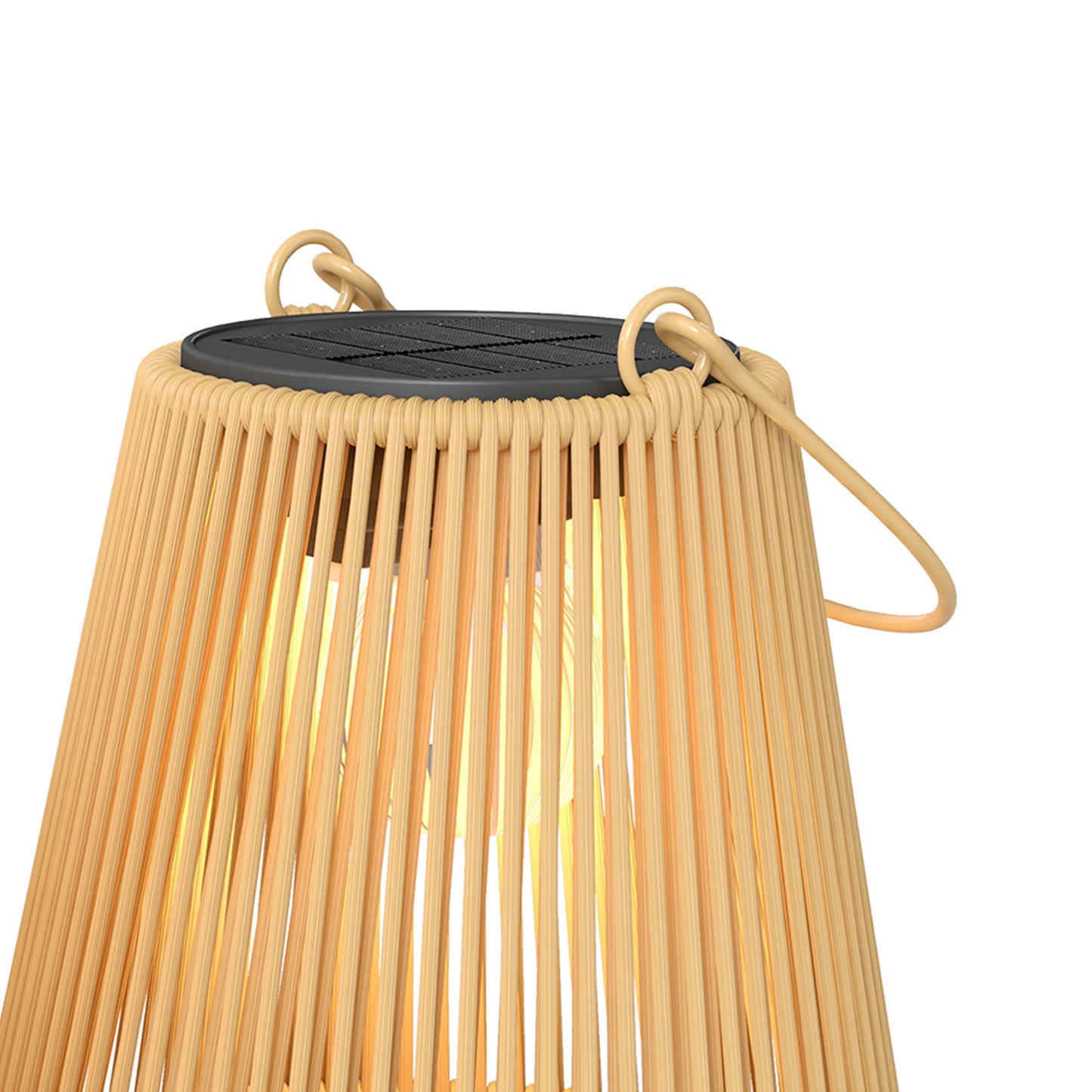 Outsunny Set De 2 Farolas Solares Exterior De Ratán Colgantes Ip44 Marrón_4