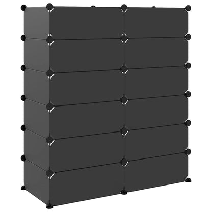 Zapatero Pp Negro 94,5x36,5x106 Cm / Vetonek_2