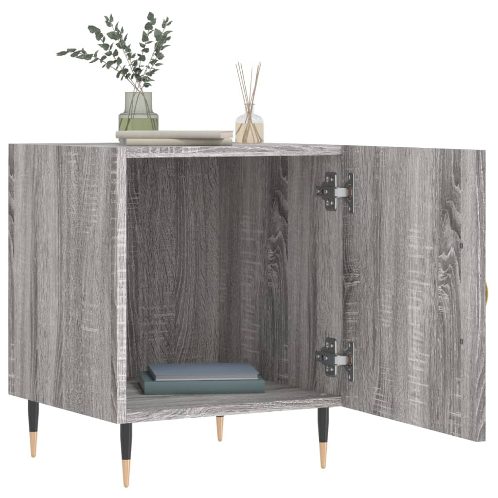 Mesitas Noche 2 Uds Madera Ingeniería Gris Sonoma 40x40x50 Cm_1