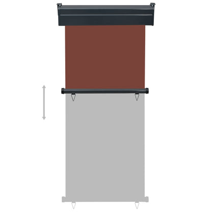 Toldo Lateral De Balcón Marrón 85x250 Cm_3