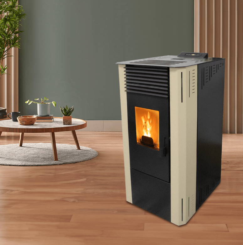 Fabricalor Estufa De Pellets Classic Plus 15 Marfil Ventilada_0
