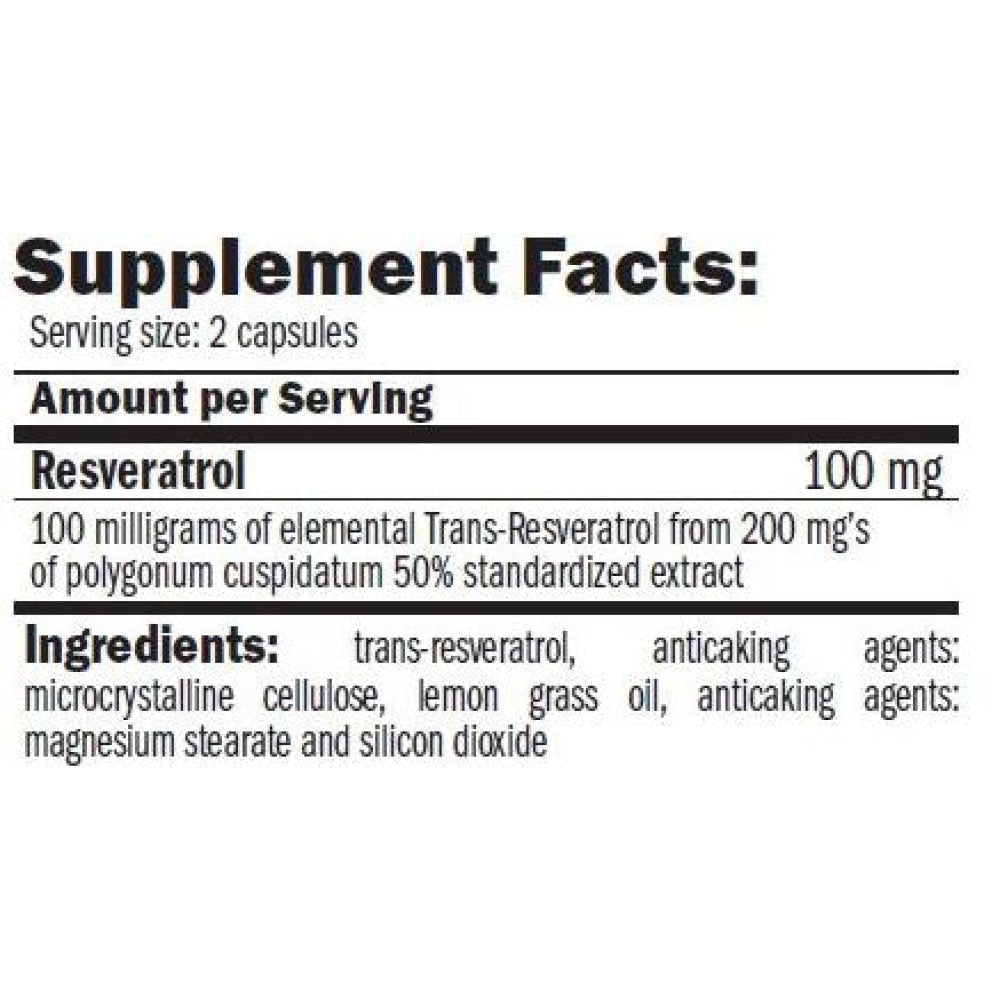 Pure Resveratrol Anti-ox 60 Caps