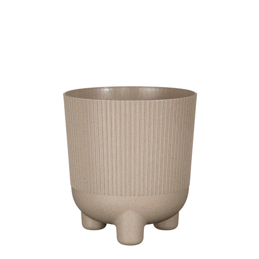 Macetero Taupe Plástico Reciclado 18cm