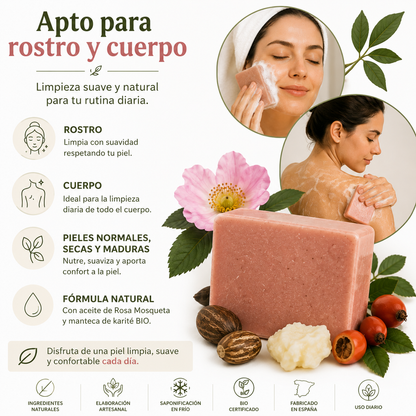 Jabón Botánico de Rosa Mosqueta BIO | Rostro y Cuerpo | 100 g_4