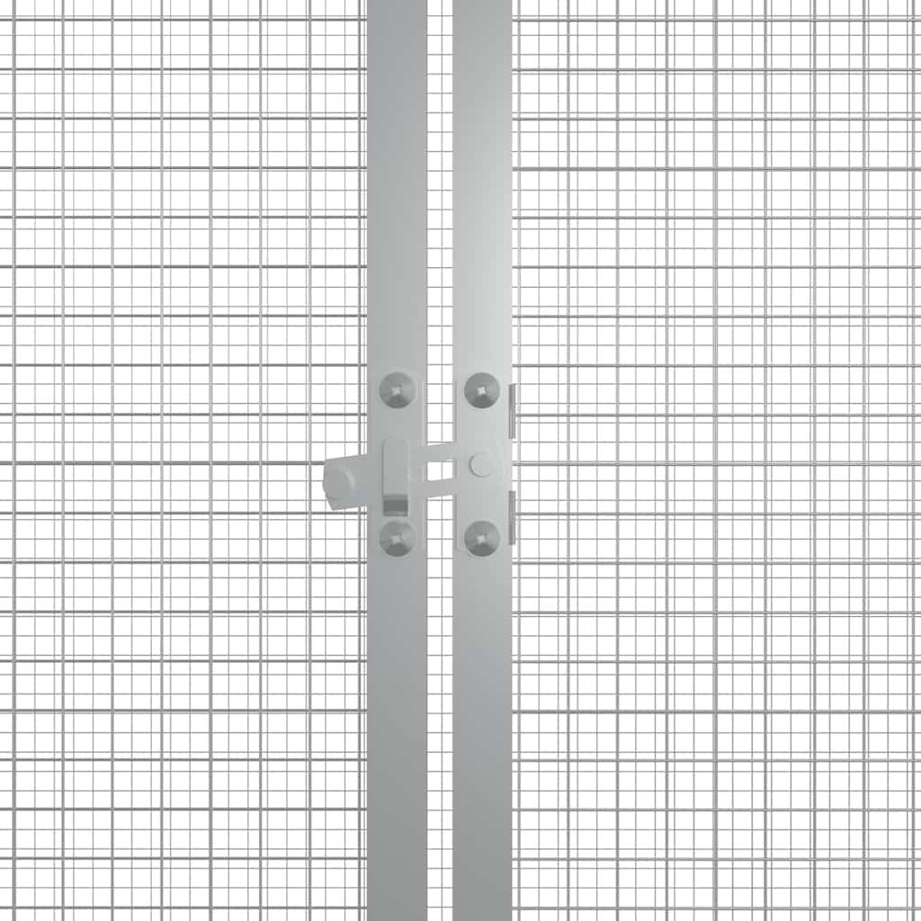 Vidaxl Jaula De Gallinas Acero Galvanizado Gris 200x91x100 Cm_4