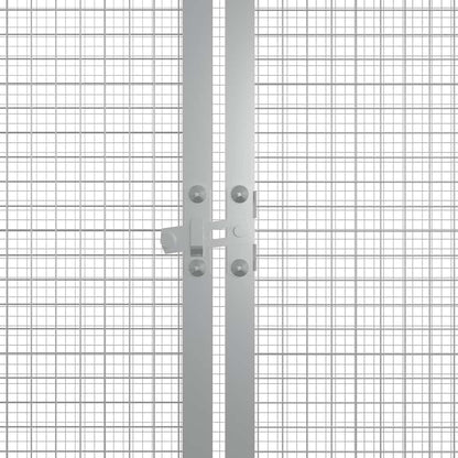 Vidaxl Jaula De Gallinas Acero Galvanizado Gris 200x91x100 Cm_4