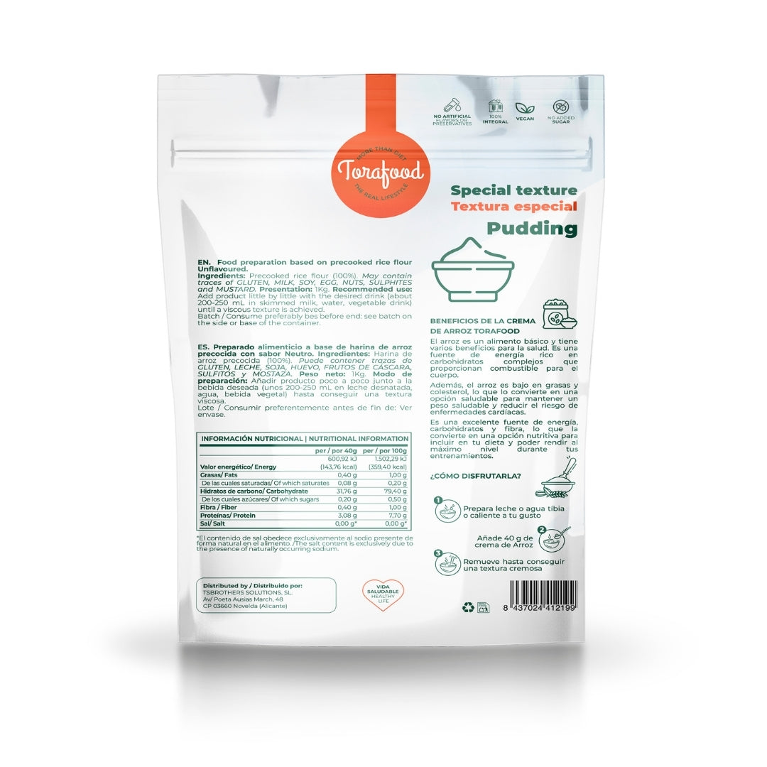 Crema De Arroz Sabor Neutro 1kg Torafood_1