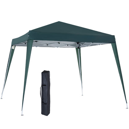 Carpa Plegable Outsunny Verde 240x240x250cm Tela Oxford Acero_0