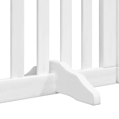Vidaxl Puerta De Perros Plegable 15 Paneles Madera Álamo Blanca 750 Cm_4