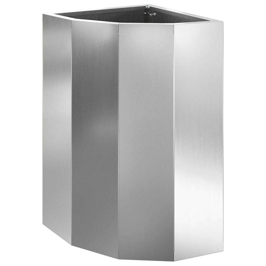 Macetero De Esquina Plateado 30 X 30 X 50 Cm Acero Galvanizado_0